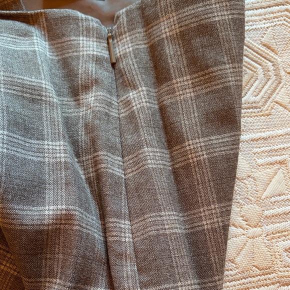Mango Beige Plaid Check Skirt With Slit/NWT/10 (EU 42) - Picture 10 of 16